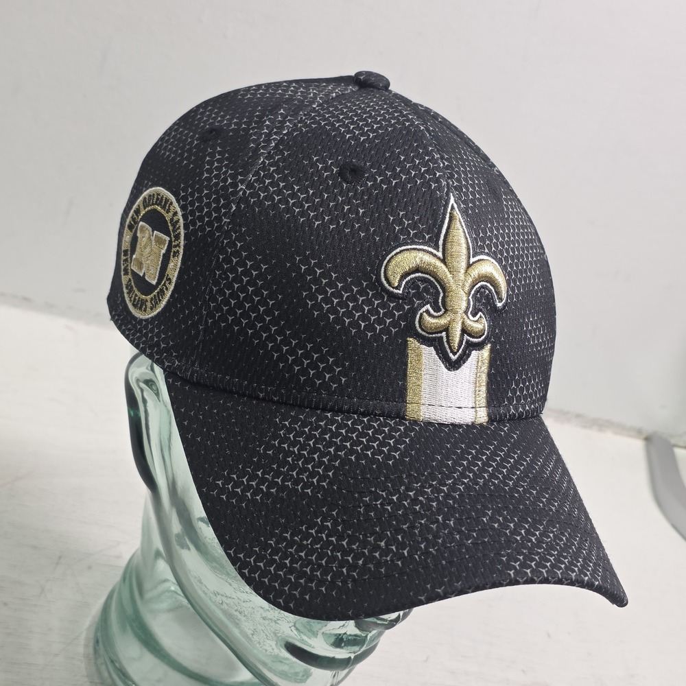 New Era 9Forty New Orleans Saints NFL Sideline Snapback Hat Cap Black Gold VGC